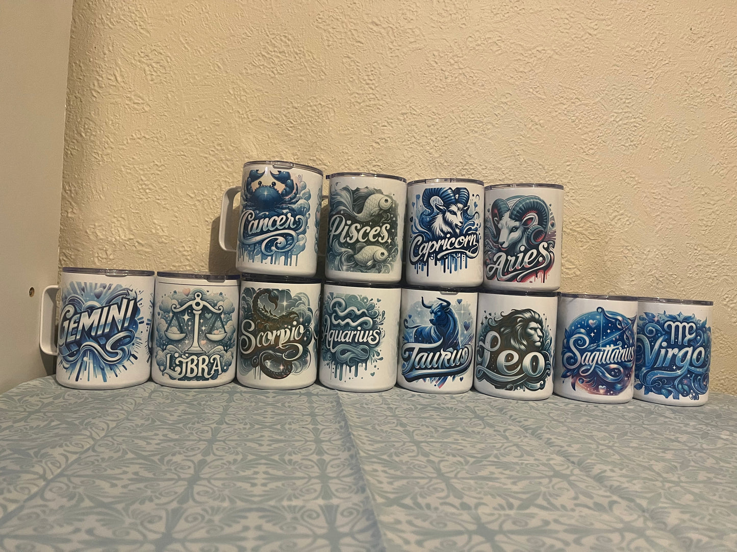 Stainless steel coffee cups star signs